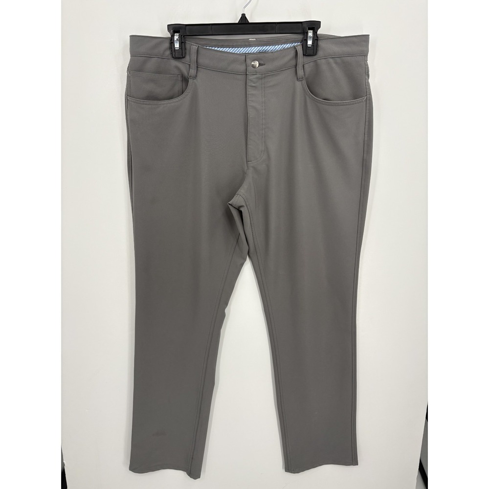 FootJoy Athletic Fit 5-Pocket Golf Pants Mens 38x32 Gray Tech Pants Casual Chino